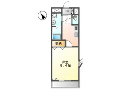 エスポア井ノ口(1K/2階)の間取り写真