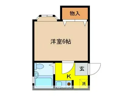 サンパレス高瀬(1K/1階)の間取り写真