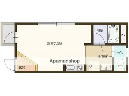 WITH ROSE 姫路駅南(ワンルーム/2階)の間取り写真