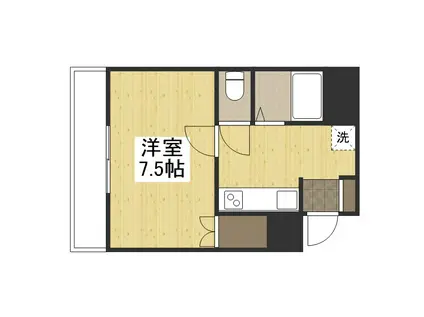 ルークレジデンス姫路Ⅲ(1K/8階)の間取り写真