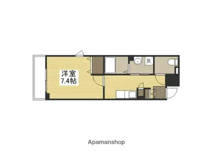 GRACEHILLS阿保(1K/1階)の間取り写真