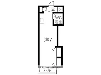 ジュネス野里(ワンルーム/1階)の間取り写真