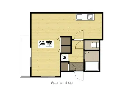 ジュネス野里(ワンルーム/1階)の間取り写真