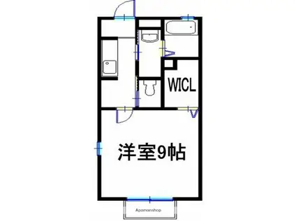 パル東新町(1K/2階)の間取り写真