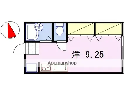 サンライフ21 A棟(ワンルーム/1階)の間取り写真
