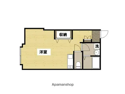 ハッピービル(ワンルーム/2階)の間取り写真