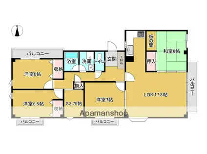 カンフォートやすむろ(4SLDK/2階)の間取り写真