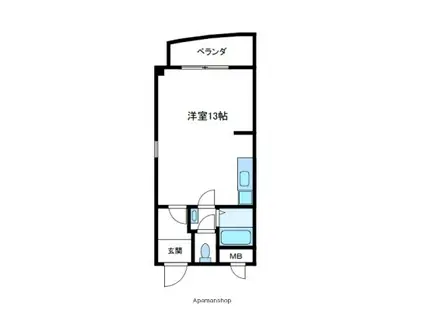 シティーライフ保城(ワンルーム/5階)の間取り写真