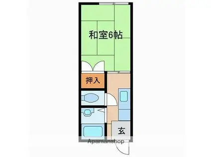 シチズンシティーハイツ(1K/2階)の間取り写真