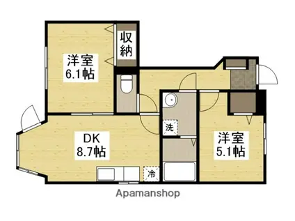 サニーパーク(2LDK/1階)の間取り写真