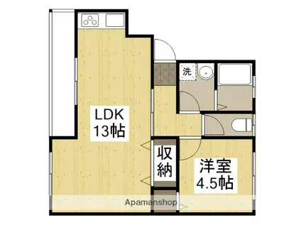 LIEVE(1LDK/1階)の間取り写真