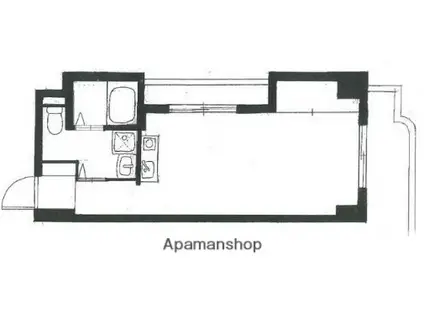 播但線 京口駅 徒歩10分 7階建 築37年(ワンルーム/4階)の間取り写真