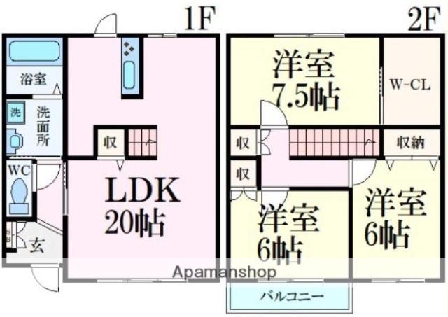 パシオン真(3LDK)の間取り写真