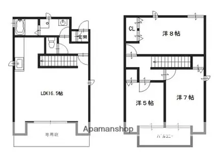 山陽本線 姫路駅 バス乗車時間:20分 田寺バス停で下車 徒歩3分 2階建 築20年(3LDK)の間取り写真