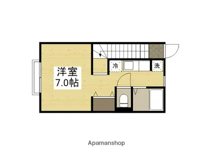 山陽電気鉄道網干線 山陽天満駅 徒歩16分 2階建 築6年(1K/2階)の間取り写真
