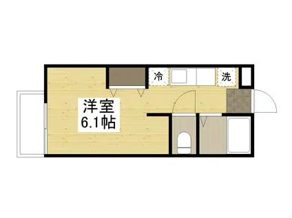 山陽電気鉄道網干線 山陽天満駅 徒歩16分 2階建 築7年(1K/2階)の間取り写真