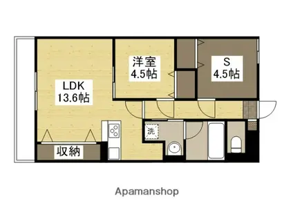 MISTRAL三左衛門Ⅰ(1SLDK/1階)の間取り写真