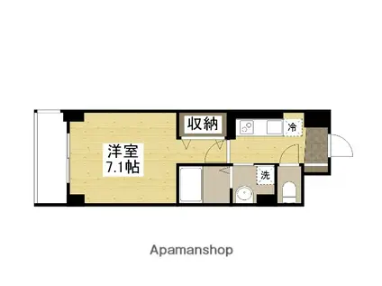 MISTRAL姫路駅前Ⅶ高尾町(1K/7階)の間取り写真