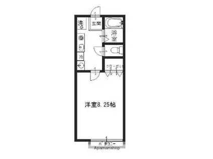 エトランス東洋高前(1K/1階)の間取り写真