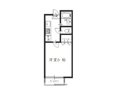 エトランスAISE(1K/1階)の間取り写真