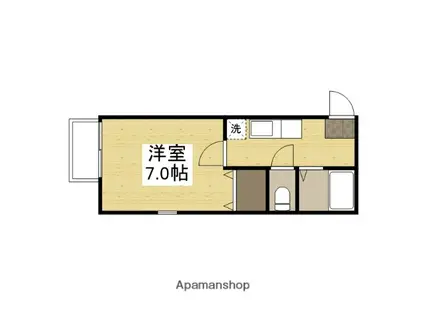 エトランスAISE(1K/1階)の間取り写真