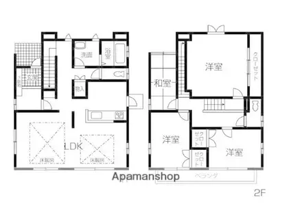 山陽本線 姫路駅 バス乗車時間：17分 姫路高校前バス停で下車 徒歩5分 2階建 築16年(3SLDK)の間取り写真