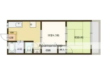 プリムローズ(2DK/2階)の間取り写真