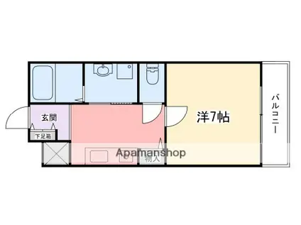 土山中村コーポ Ⅱ(1K/4階)の間取り写真