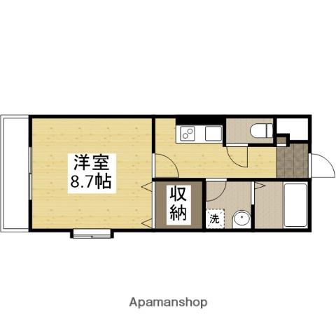 TRE COURT東姫路(1K/1階)の間取り写真