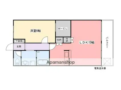 インタービレッジ坂田町(1LDK/2階)の間取り写真