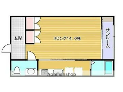 レトアFC(ワンルーム/2階)の間取り写真