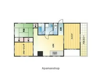 中村マンション(3LDK/2階)の間取り写真