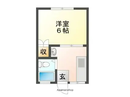 パナハイツ魚橋 S棟(1DK/1階)の間取り写真