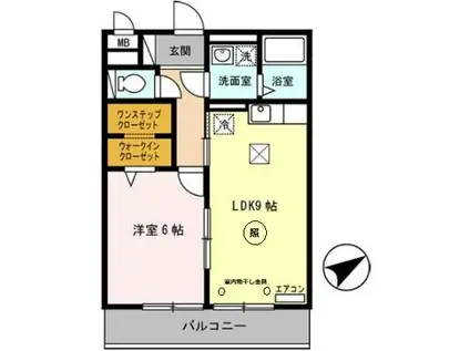 セジュール東浜尻(1LDK/1階)の間取り写真