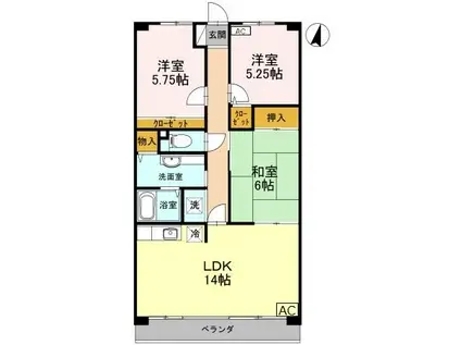 シルトクレーテ青山(3LDK/6階)の間取り写真