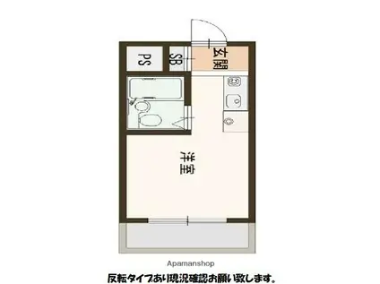 クリアキューブ姫路(ワンルーム/1階)の間取り写真