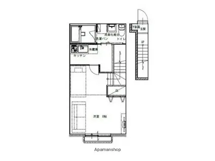 MOMENT・COCO(1K/2階)の間取り写真