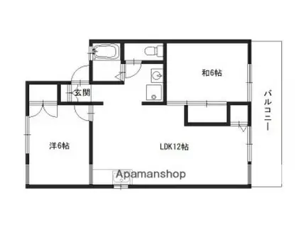 エクセレントパレス A棟(2LDK/2階)の間取り写真