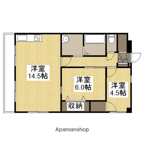 ビスタハウス(2LDK/4階)の間取り写真