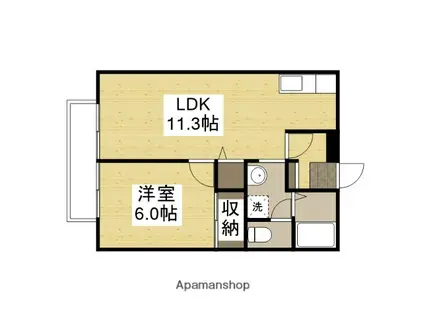 MYシャルム(1LDK/1階)の間取り写真