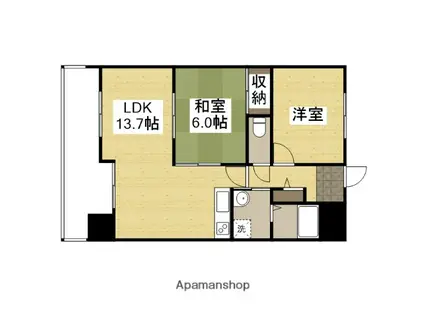 ロイヤルコーポ野田(2LDK/2階)の間取り写真