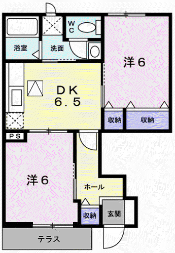 レジデンス東蒲田(2DK/1階)の間取り写真