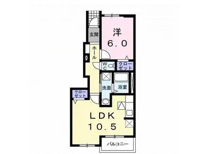 JASMINE(1LDK/1階)の間取り写真