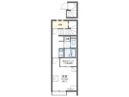 レオネクストKTY 白浜Ⅱ(1K/2階)の間取り写真