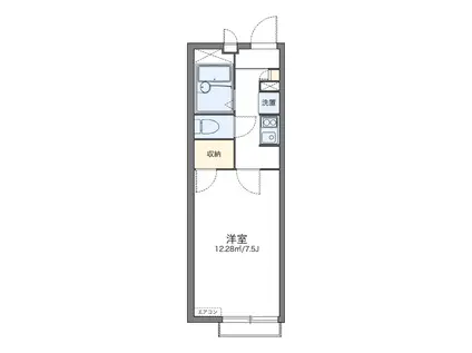 レオパレス喜多Ⅰ(1K/2階)の間取り写真