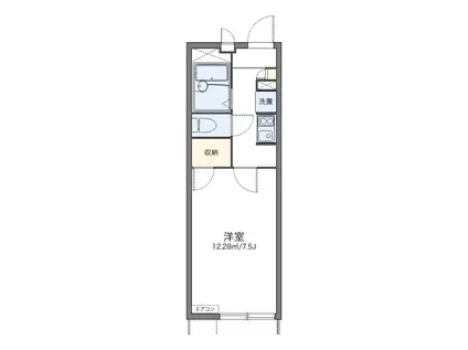 レオパレス喜多Ⅰ(1K/1階)の間取り写真