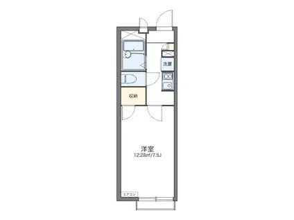 レオパレス喜多Ⅰ(1K/2階)の間取り写真