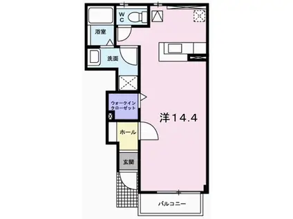 モーニンググローブ(ワンルーム/1階)の間取り写真