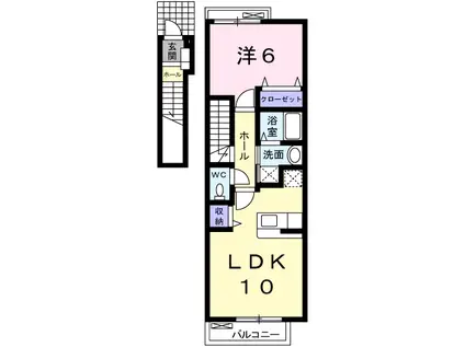 サンリットレジデンス(1LDK/2階)の間取り写真