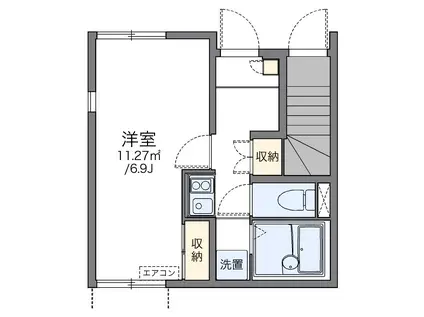 レオネクストサマールS(1K/1階)の間取り写真